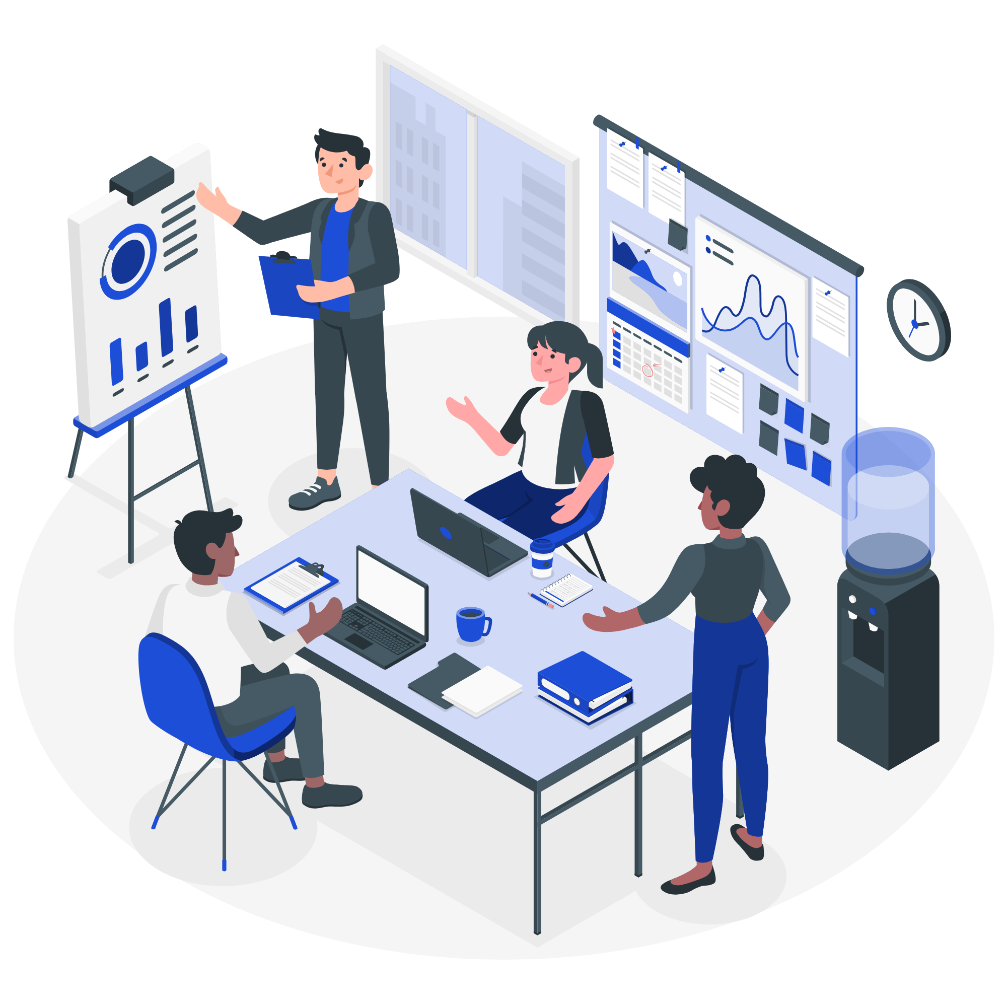 The Antanor Team working on your campaign